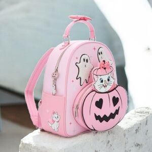 Disney The Aristocats Marie Halloween Jack-o-Lantern Pink Pumpkin Ghosts